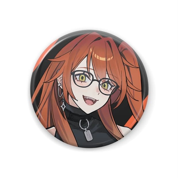 犬影勇燈女体化眼鏡立ち絵缶バッジ